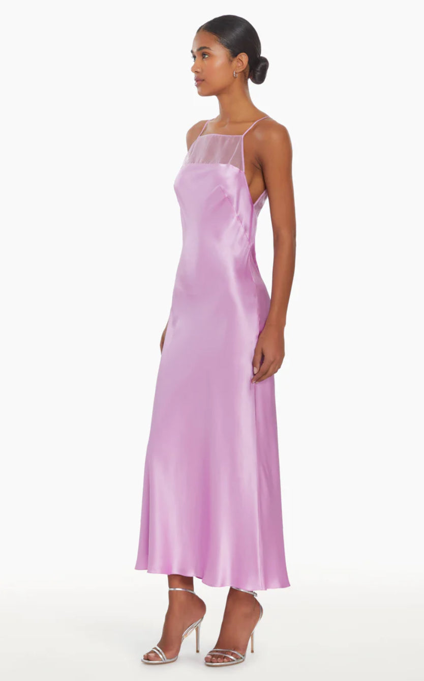 Veronica Silk Dress Azalea