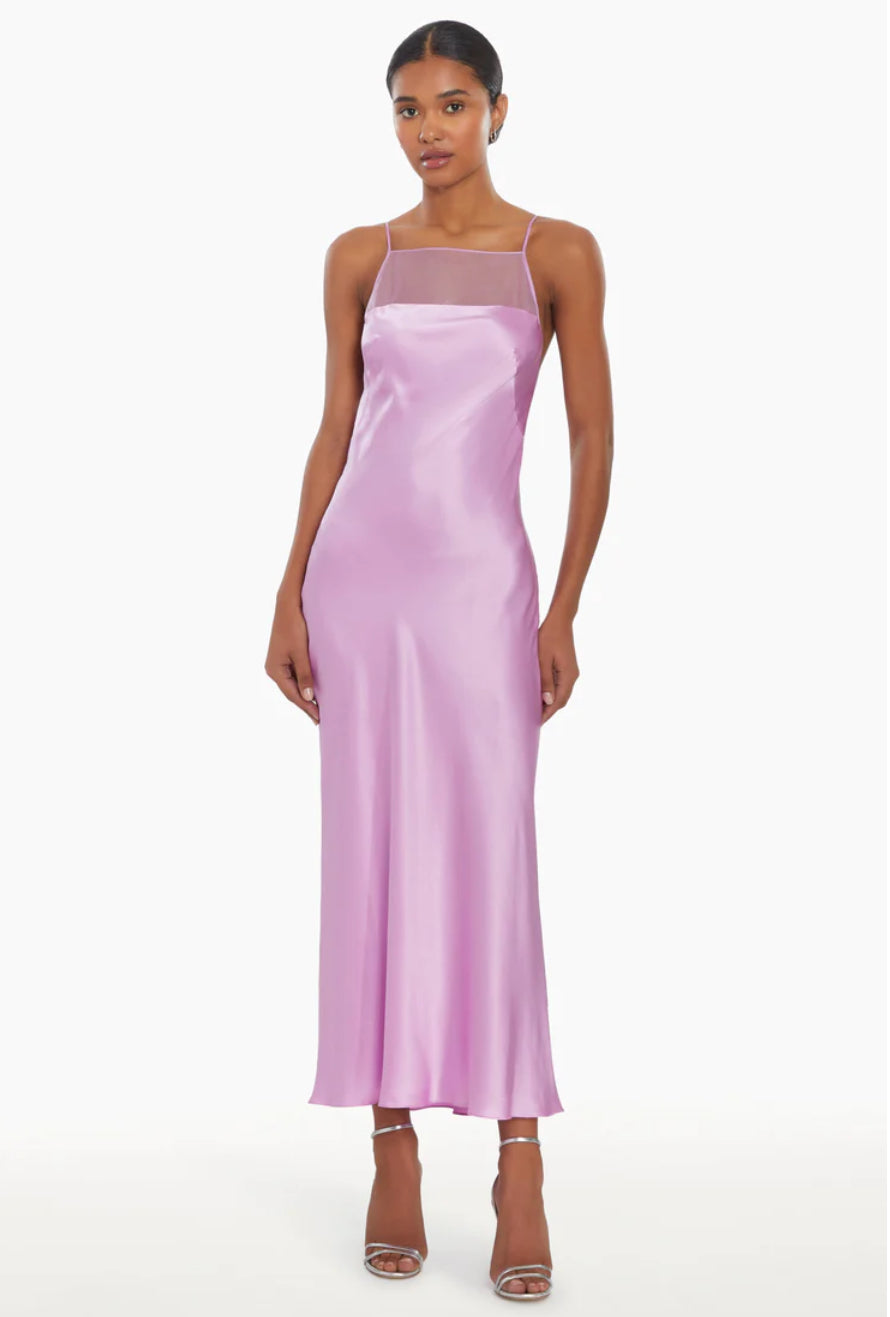 Veronica Silk Dress Azalea