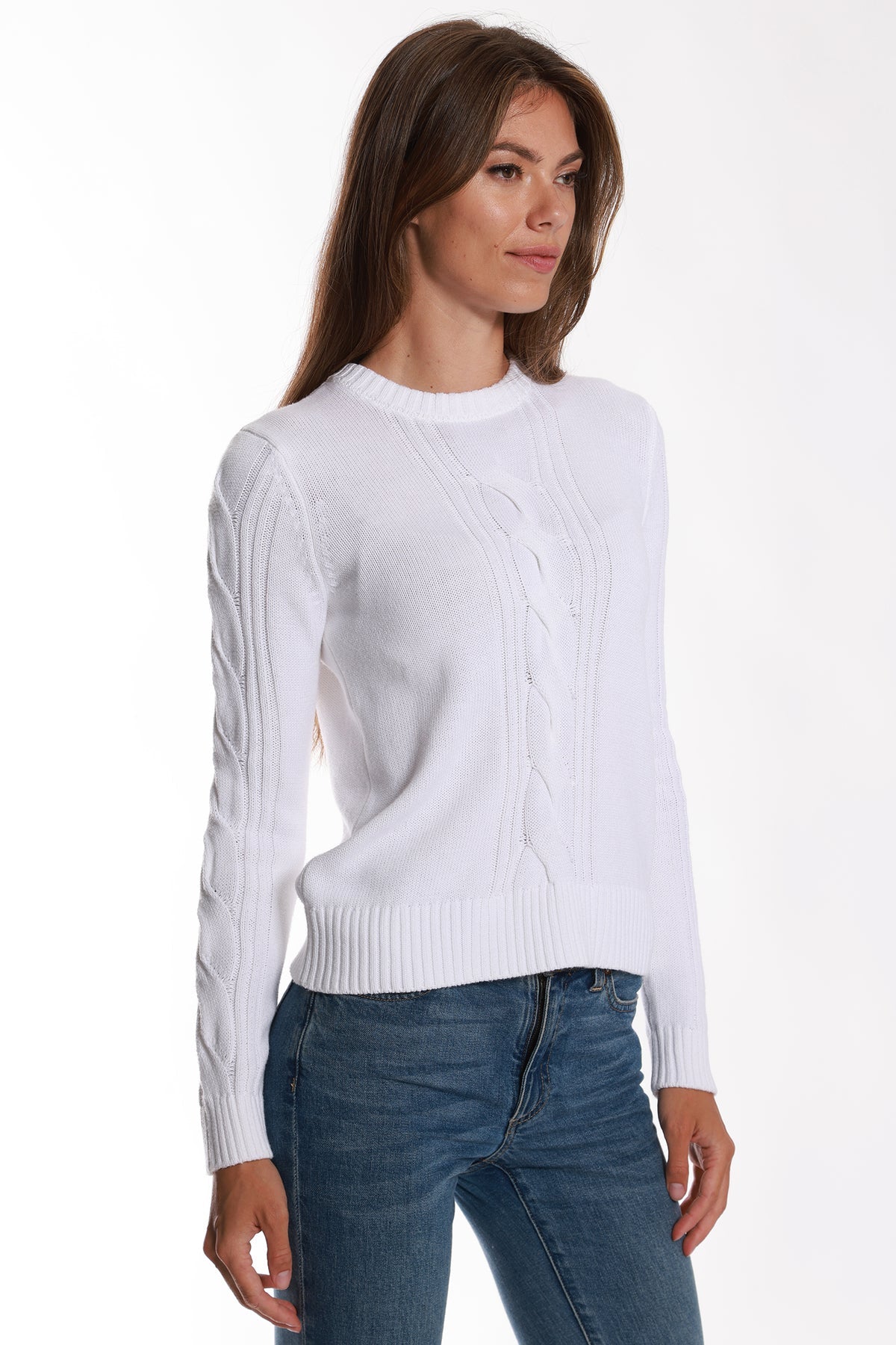 Cotton Cable Cashmere Sweater