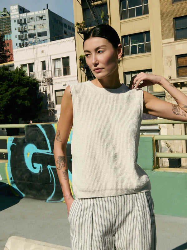 Eliza Sweater Tank White