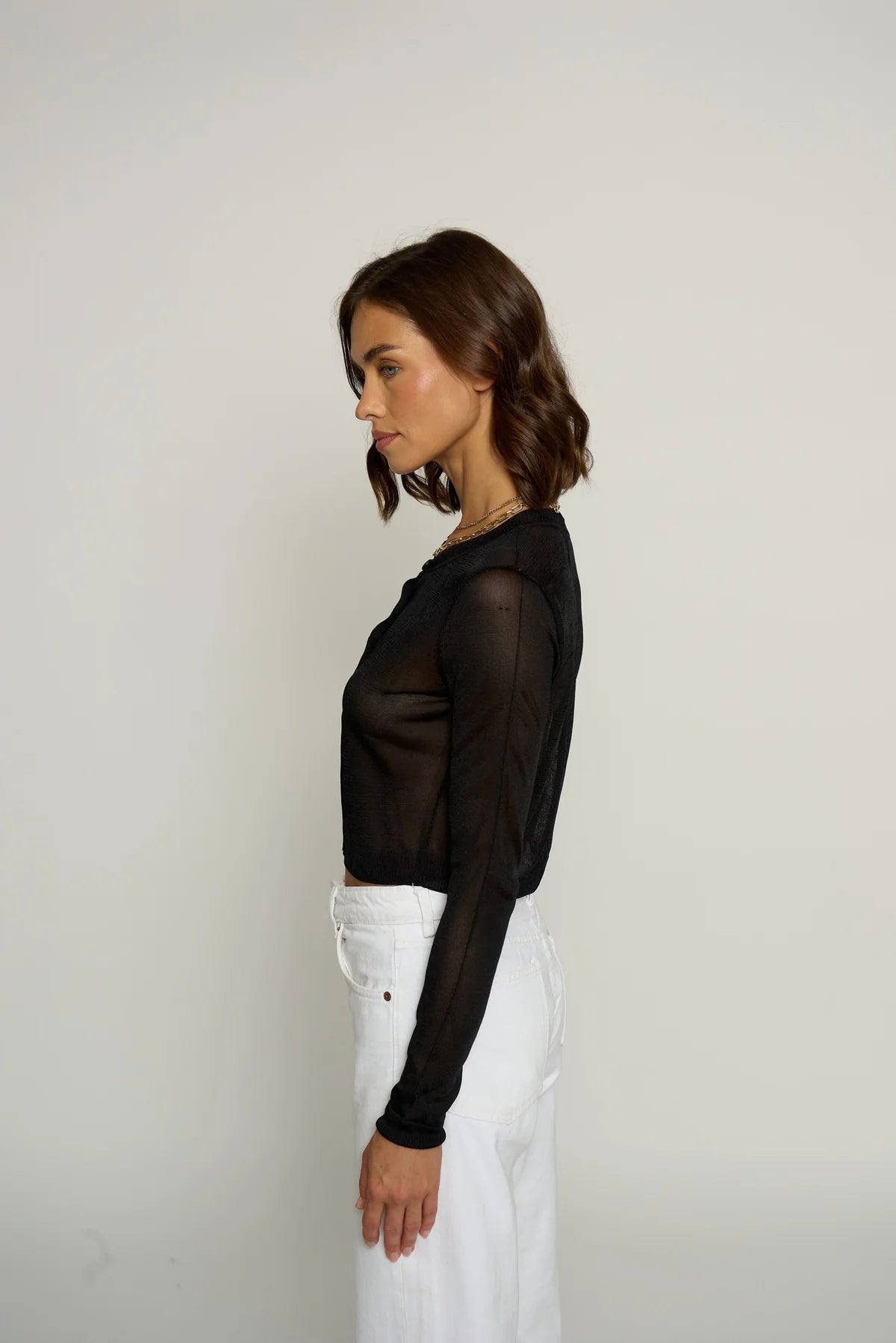 Sheer Black Cardigan