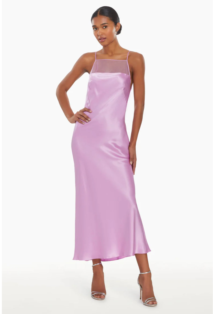 Veronica Silk Dress Azalea