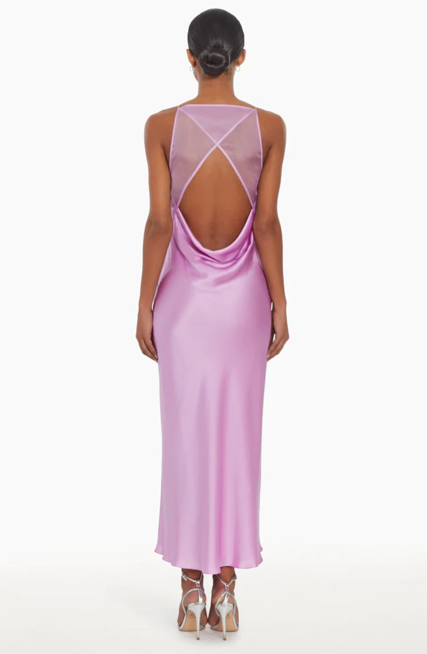 Veronica Silk Dress Azalea