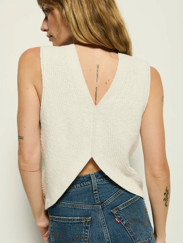 Eliza Sweater Tank White