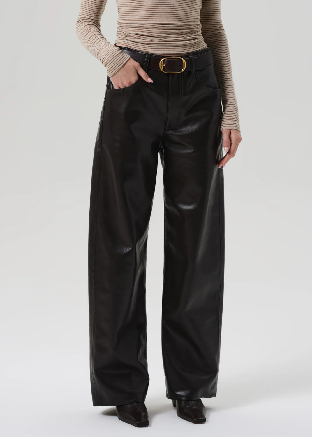 Ayla Baggy Recycled Leather Chocolate Brown