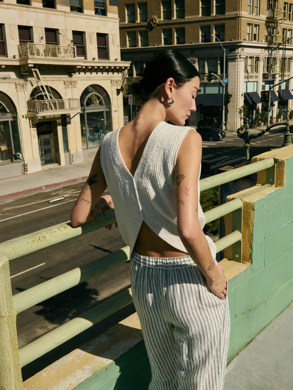 Eliza Sweater Tank White