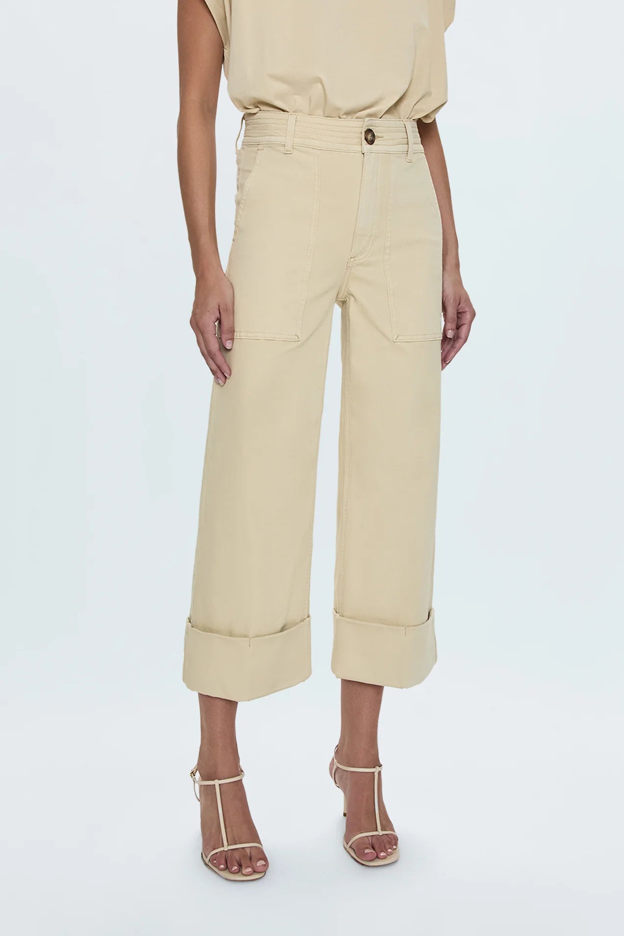 Maya Cuffed Yellow Pant