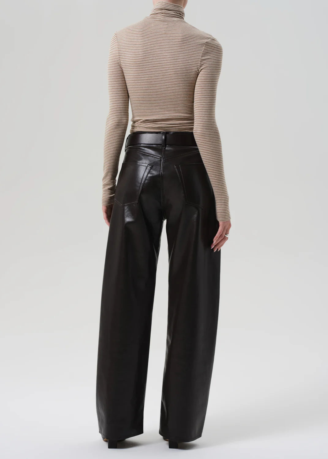 Ayla Baggy Recycled Leather Chocolate Brown