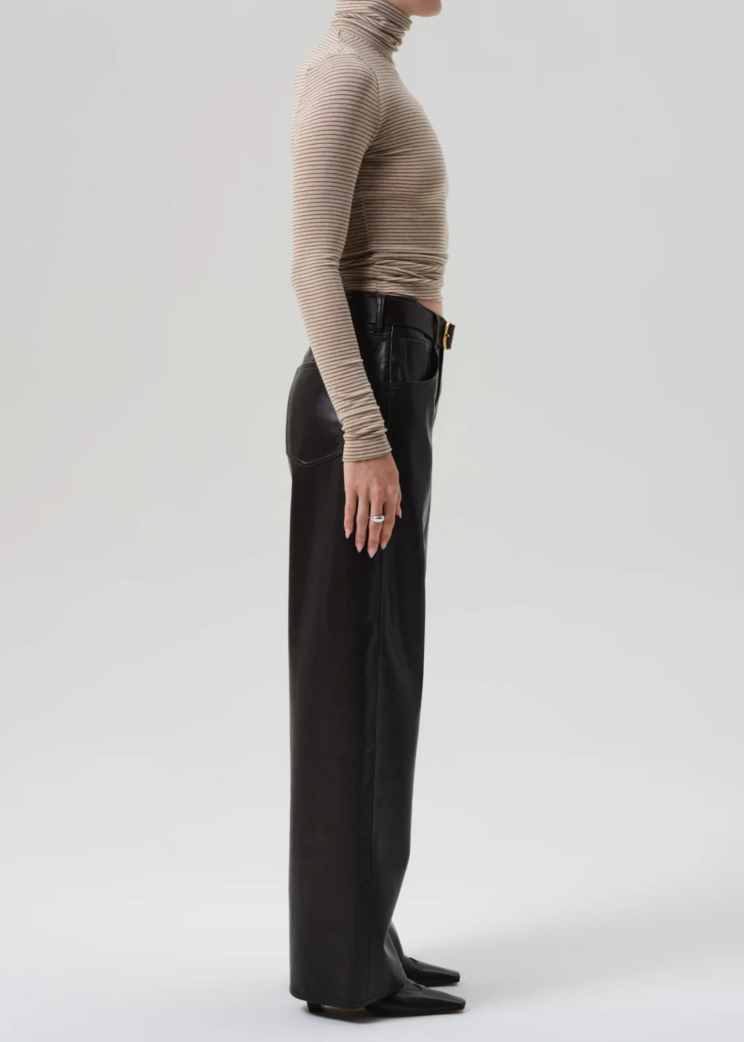 Ayla Baggy Recycled Leather Chocolate Brown