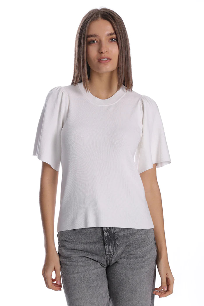 Flared Sleeve Crewneck
