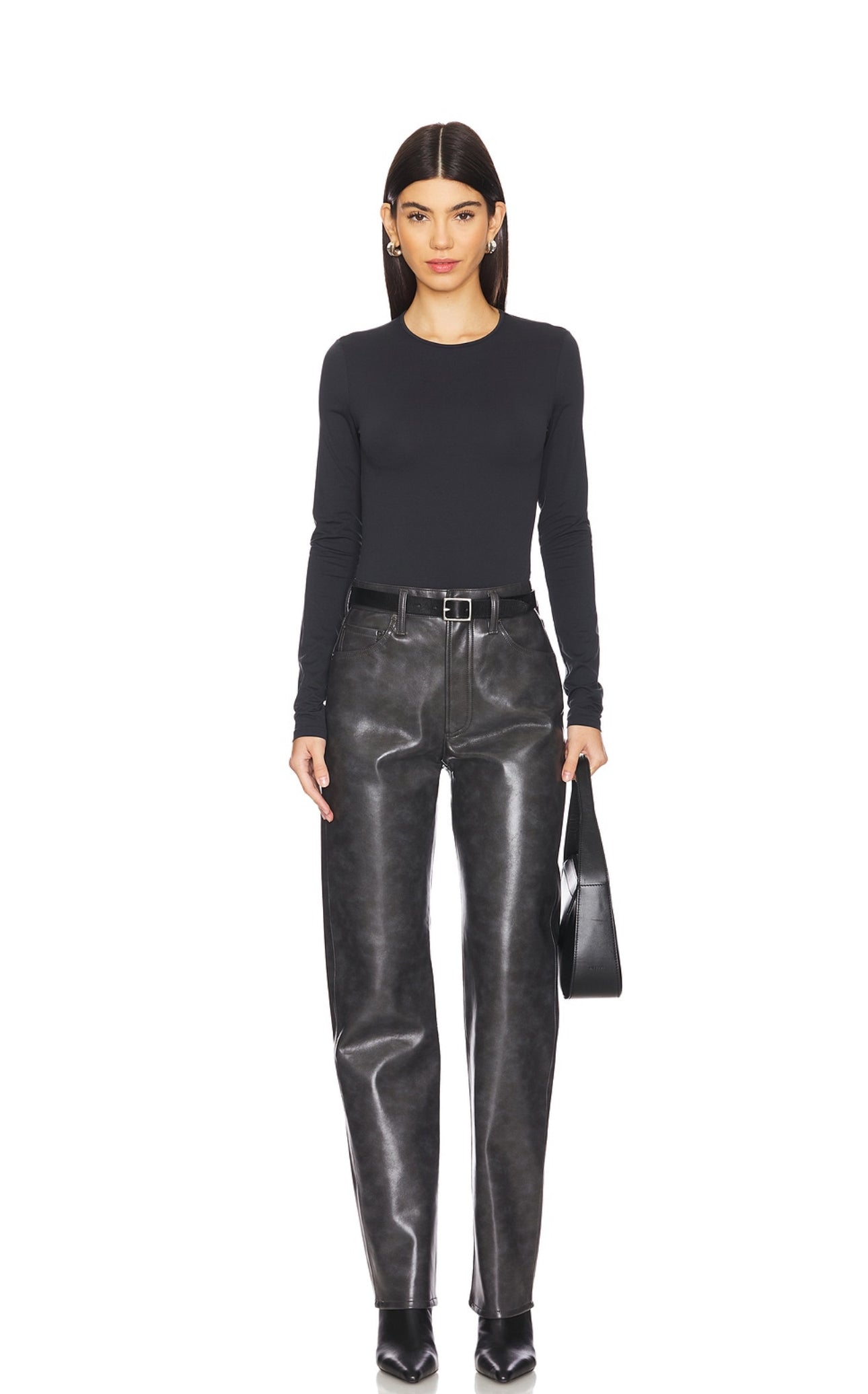 Aura Long Sleeve Bodysuit Granite