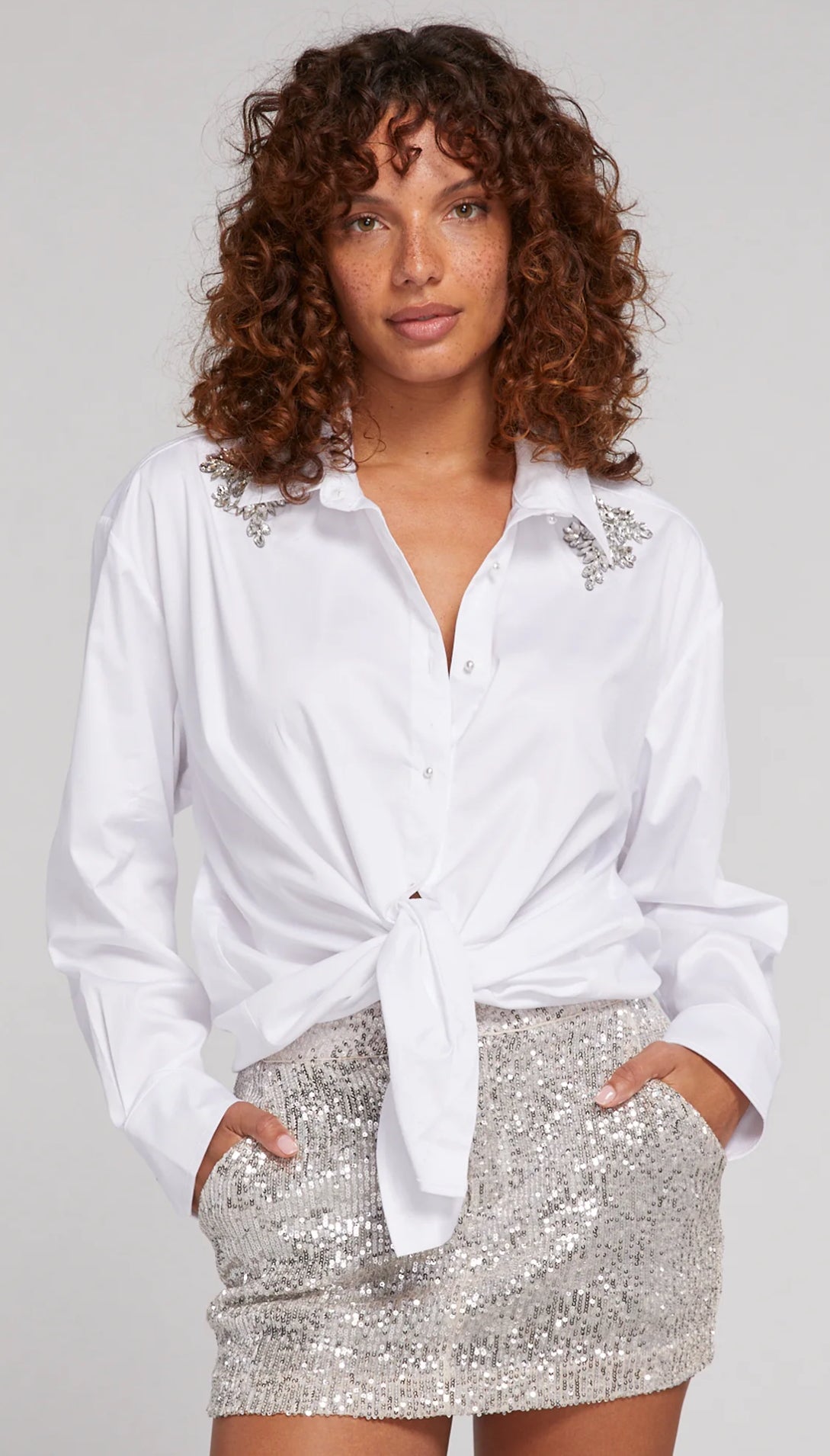 Mitchie Crystal Poplin Shirt