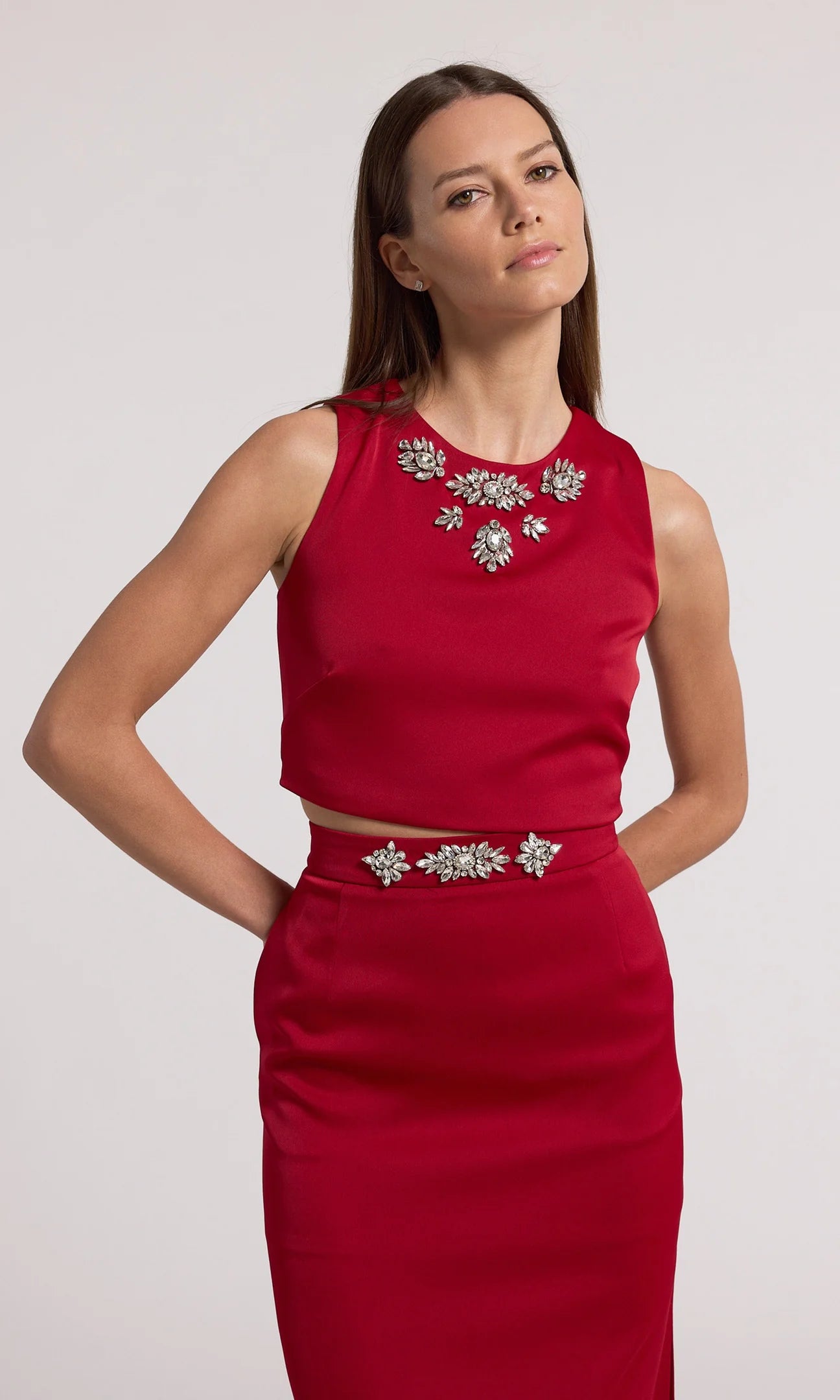 Opal Crystal Embellished Top