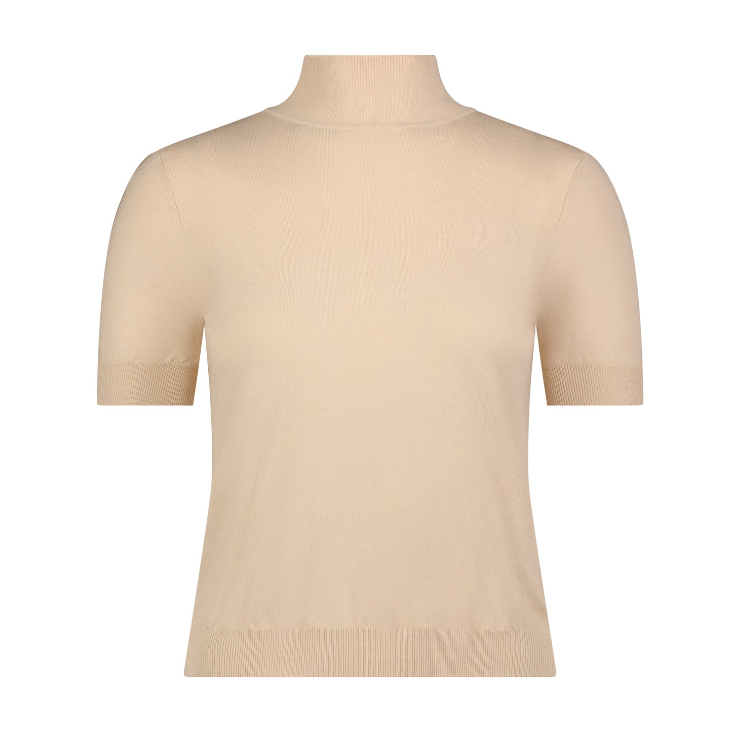 Cotton Cashmere Mock Neck