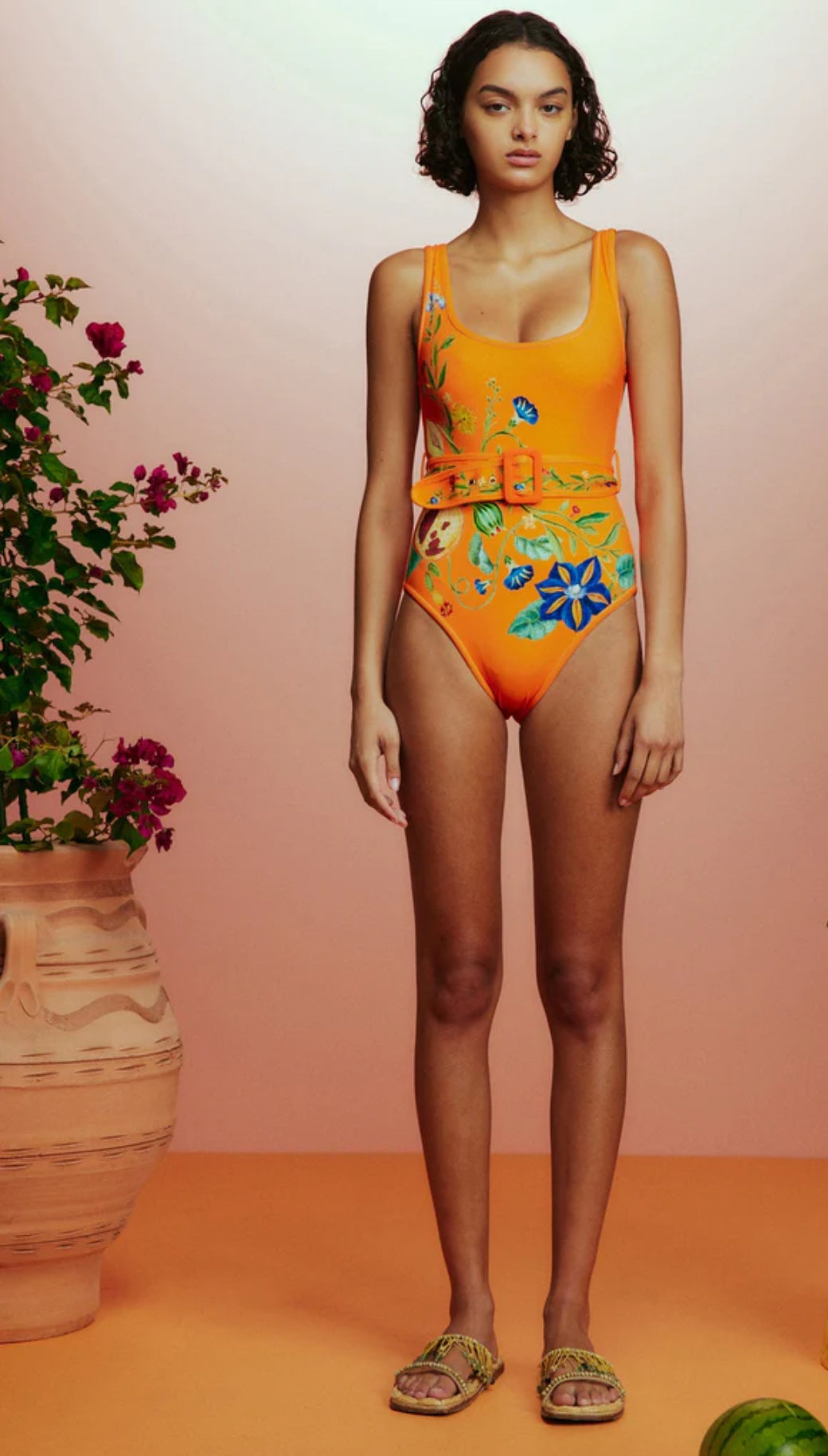 Flores Belted One Piece