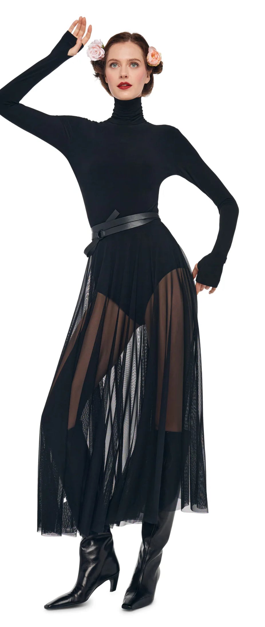 Flared Midcalf Dress W/Bodysuit