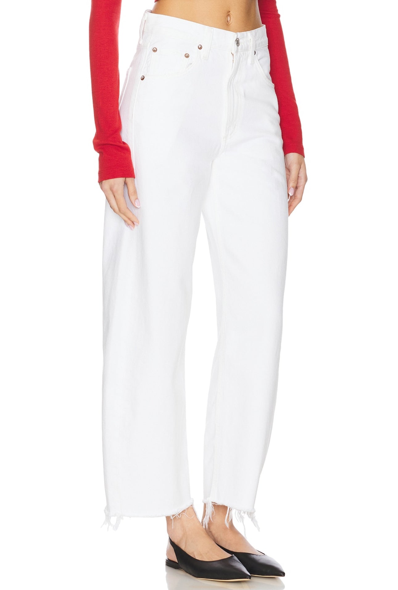 Low Curve Jean Milkshake Fray