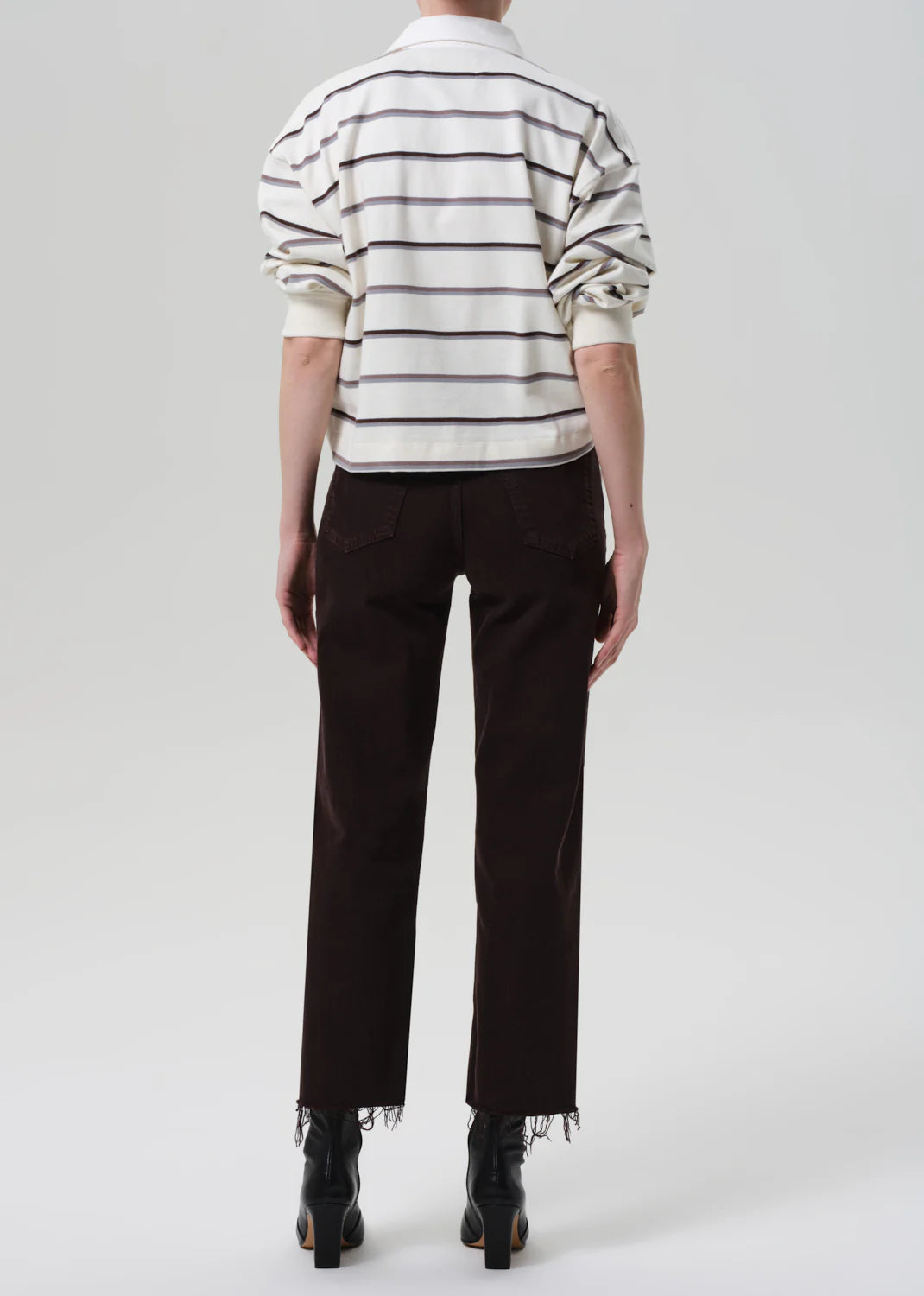 Palma Straight Raw Hem Carob