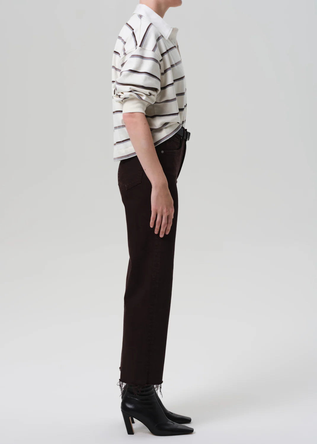 Palma Straight Raw Hem Carob