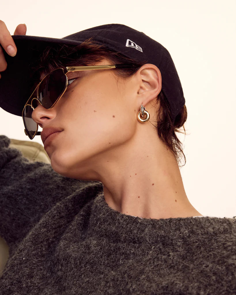 Two Tone Interlock Hoops