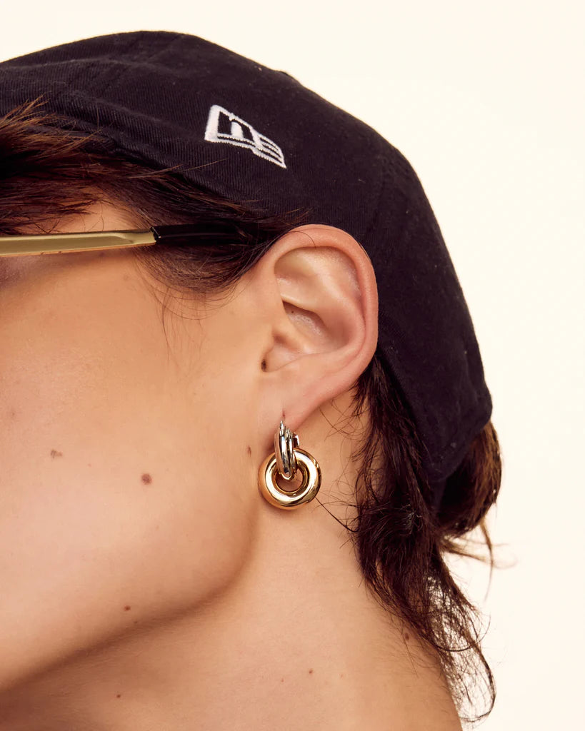 Two Tone Interlock Hoops