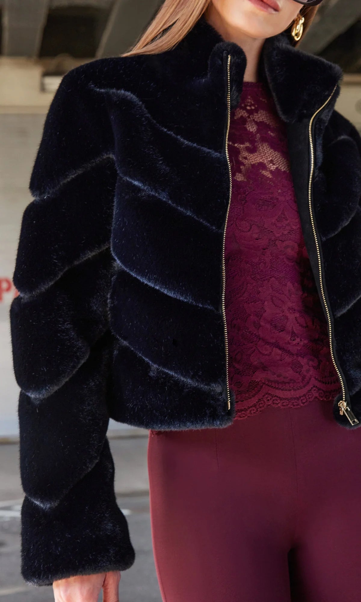 Brianna Faux Fur Black
