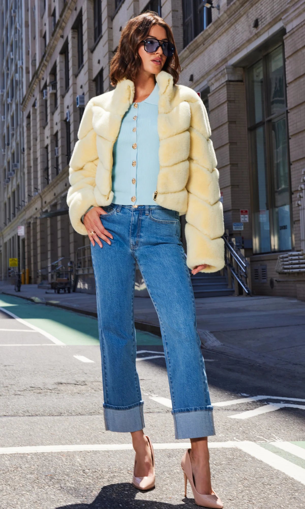 Brianna Faux Fur Jacket Banana