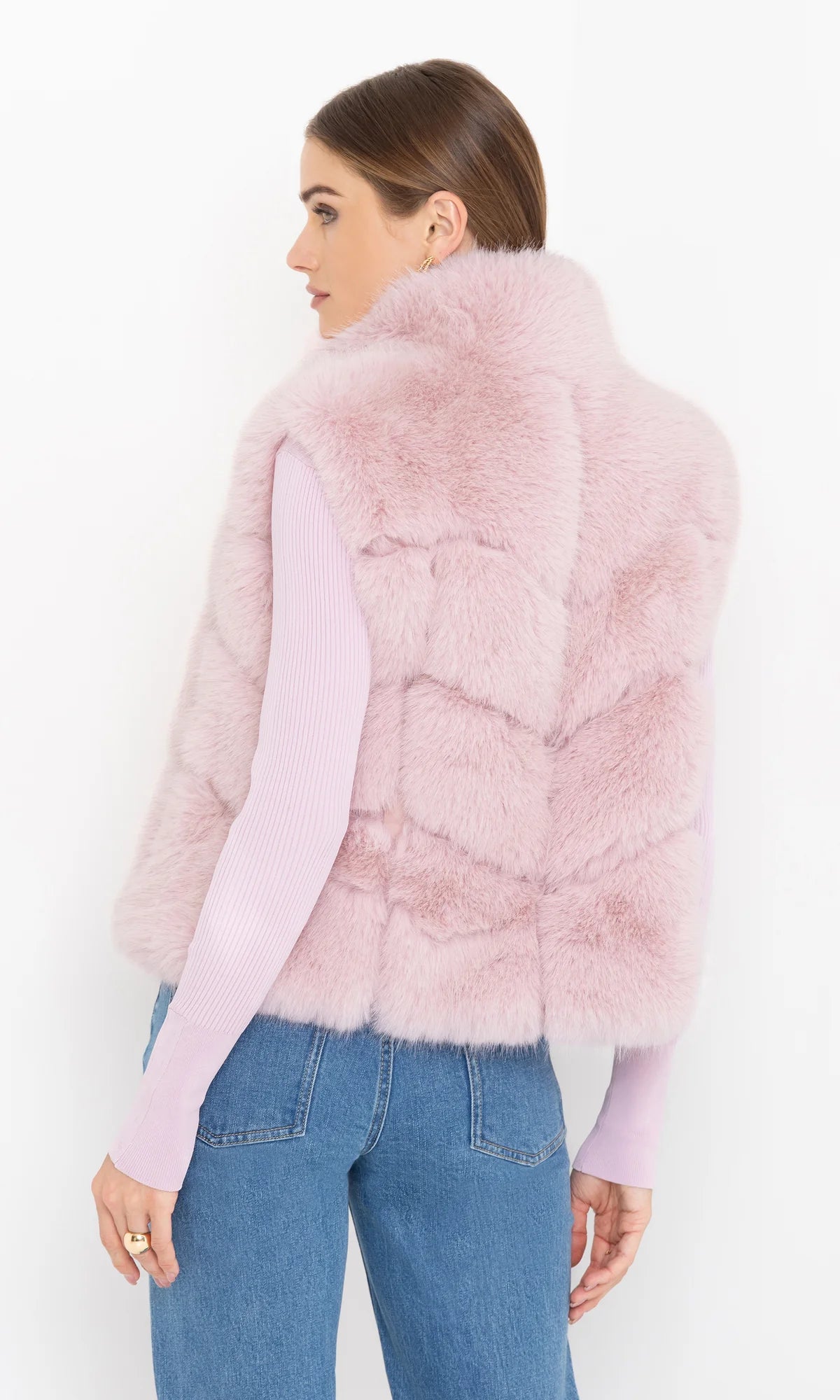 Rosario Faux Fur Vest Ballet Slipper