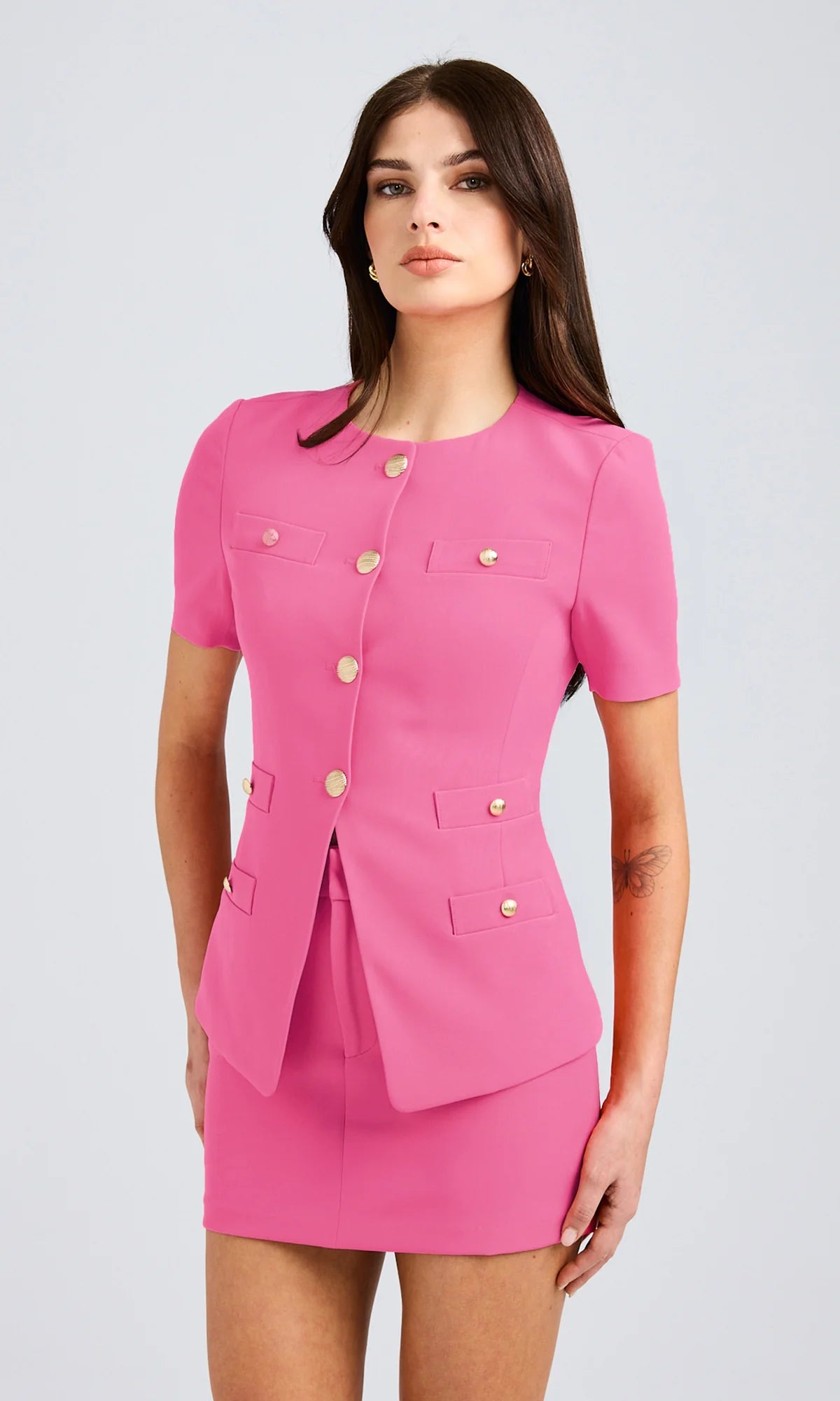 Reyes Crepe Jacket Cherry Blossom