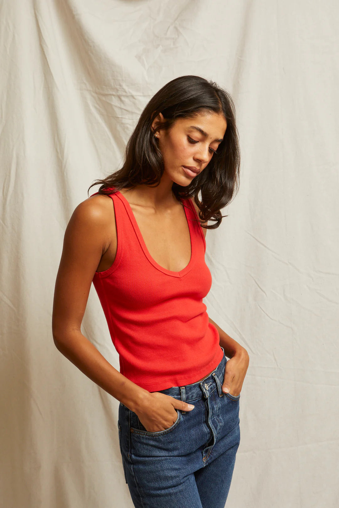Maria Poppy Red Tank