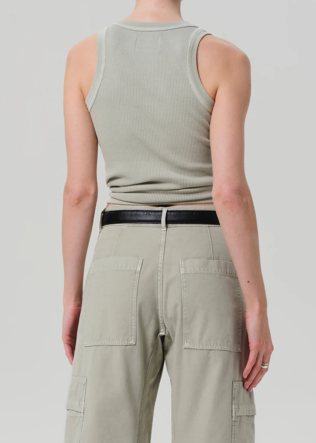 Isabel Ribbed Tank Matcha