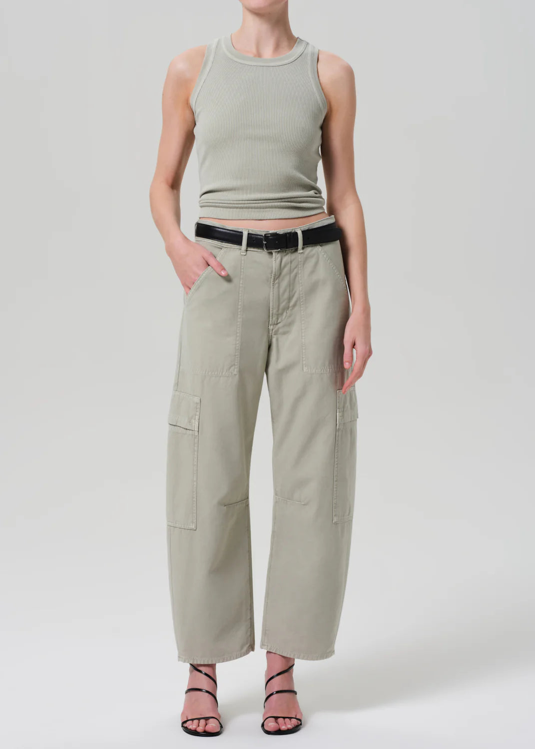 Isabel Ribbed Tank Matcha