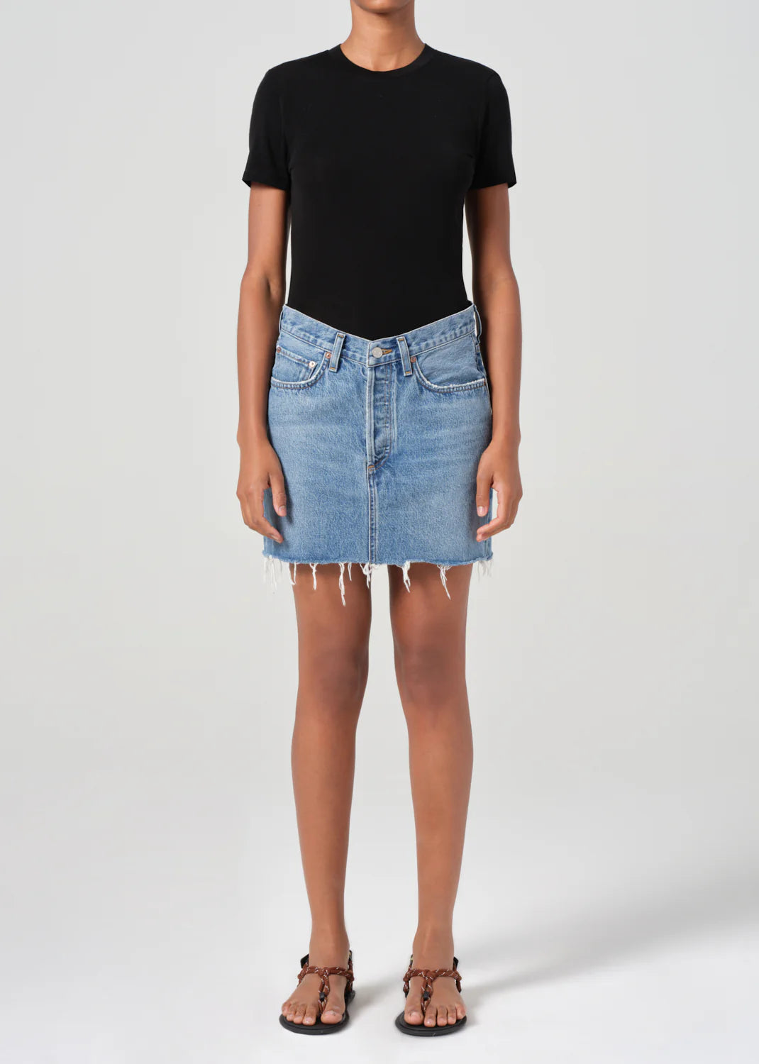 V Waist Mini Skirt Fairway