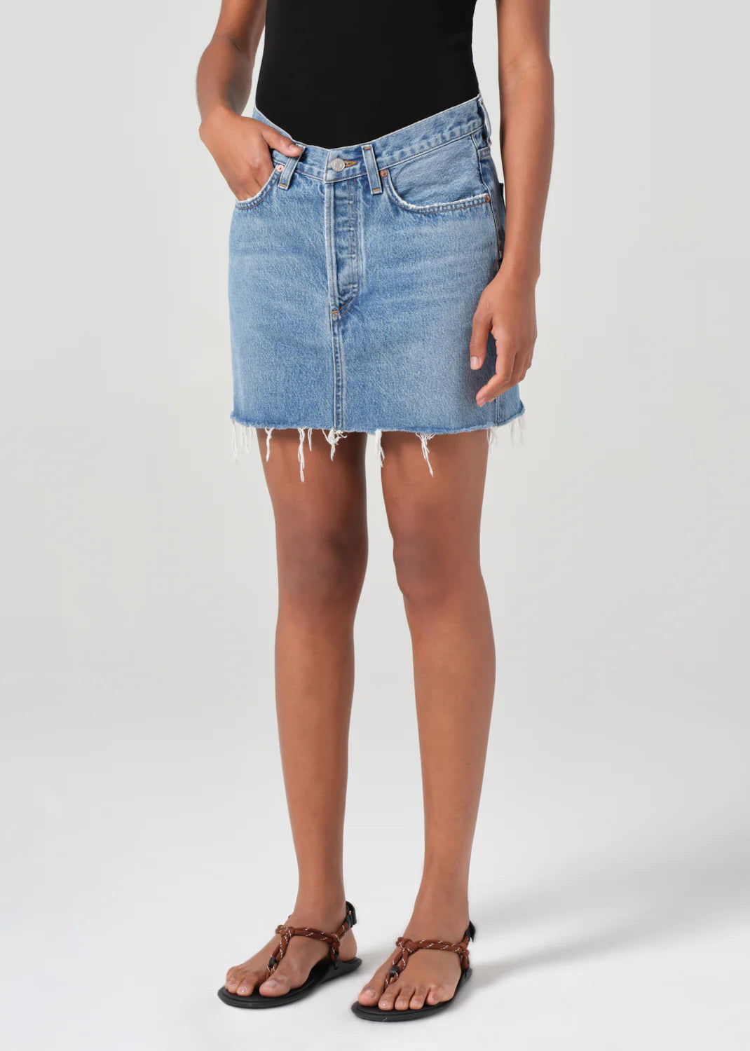 V Waist Mini Skirt Fairway