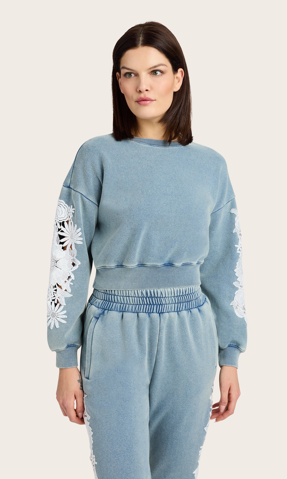 Arabella Lace Combo Sweatshirt