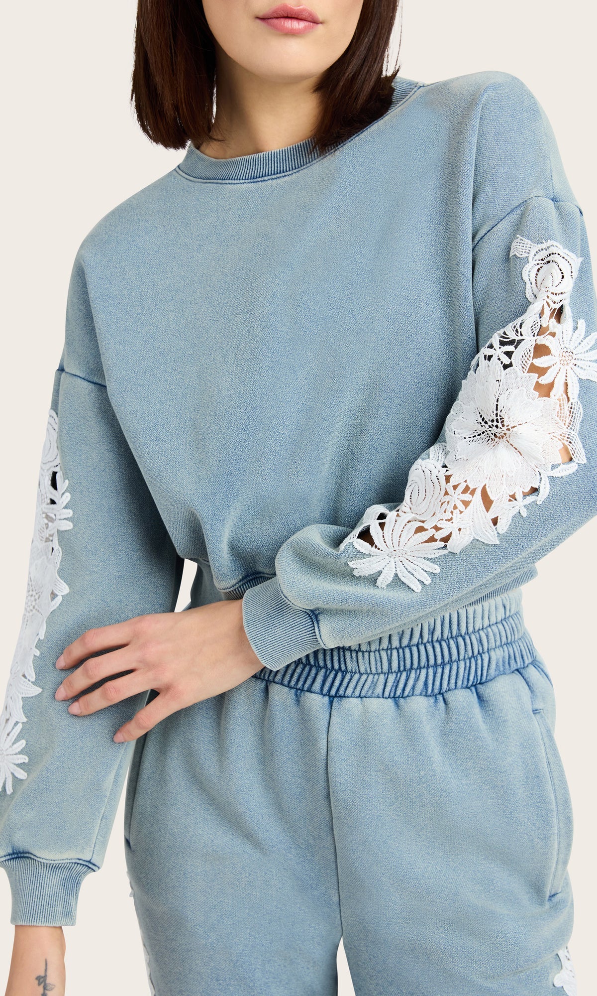 Arabella Lace Combo Sweatshirt
