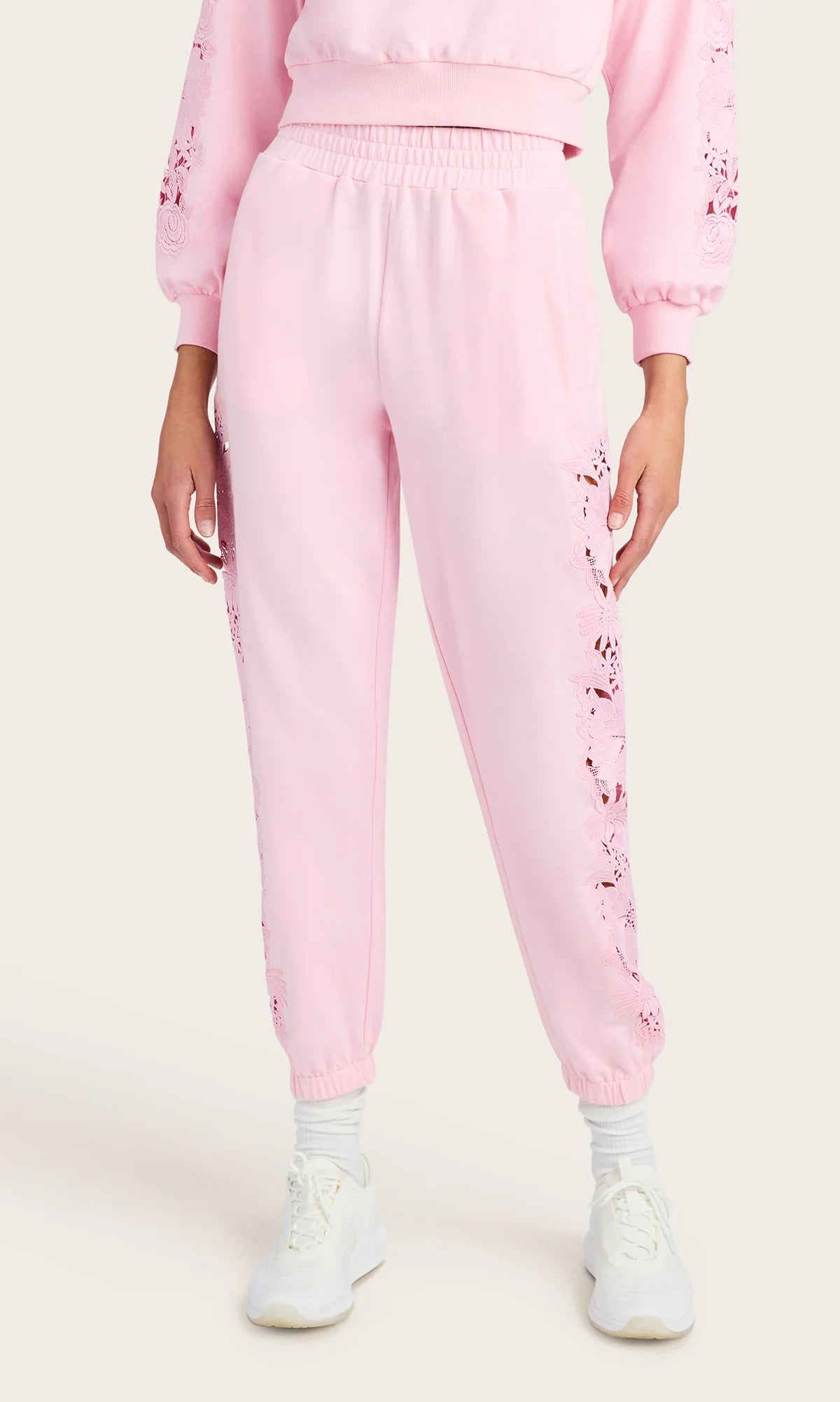 Winnie Lace Combo Jogger Pink