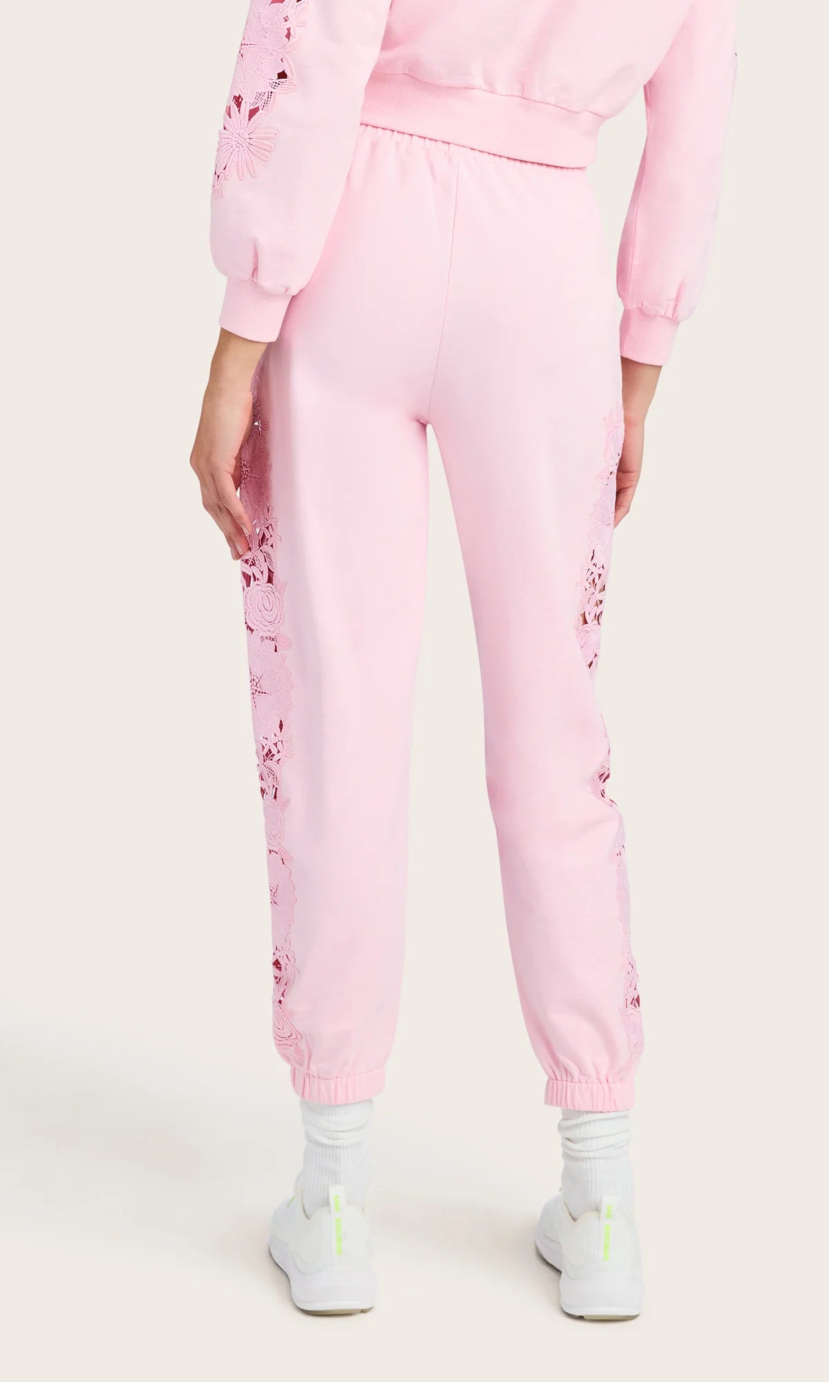 Winnie Lace Combo Jogger Pink