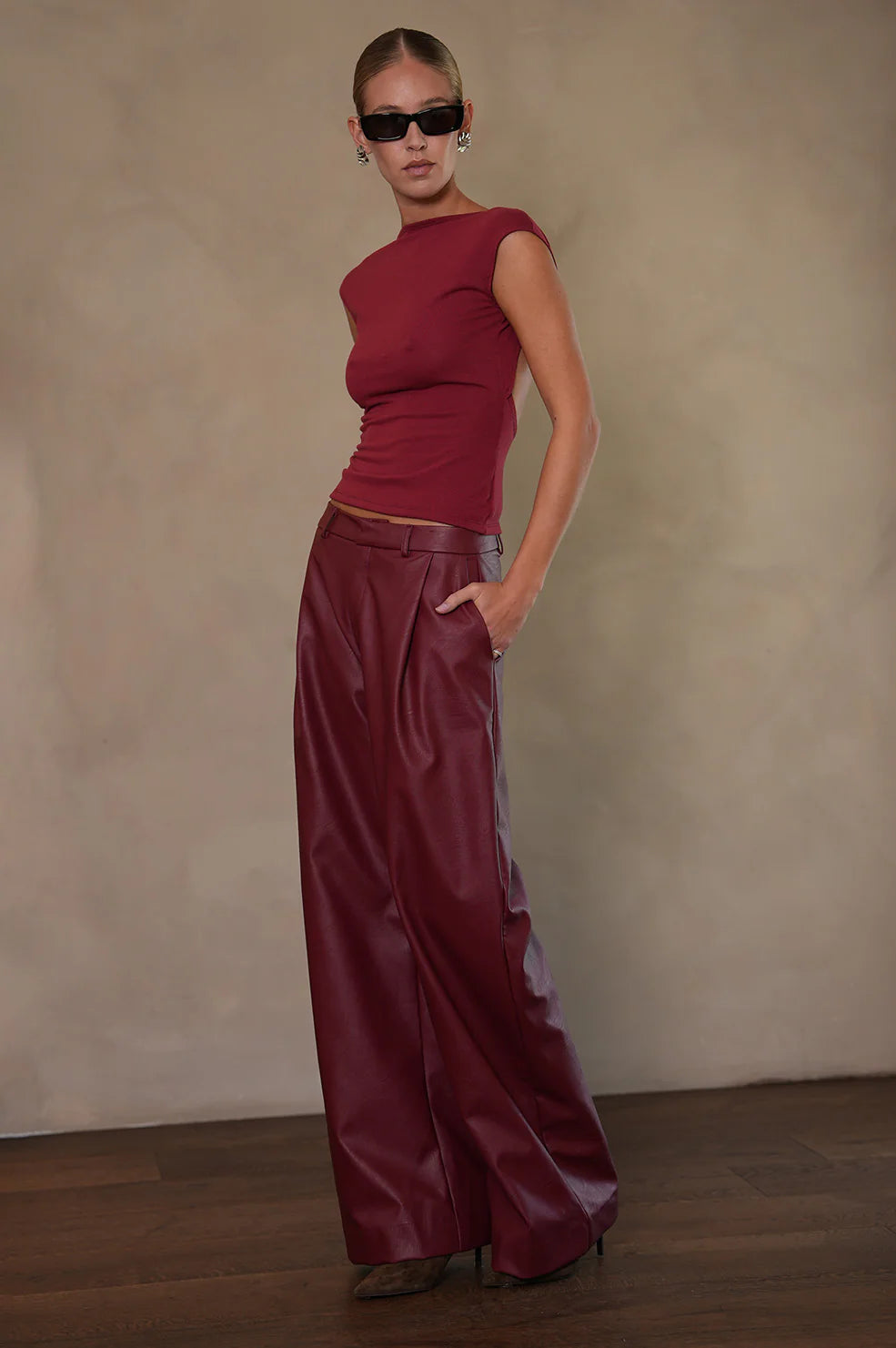 Veronica Top Burgundy