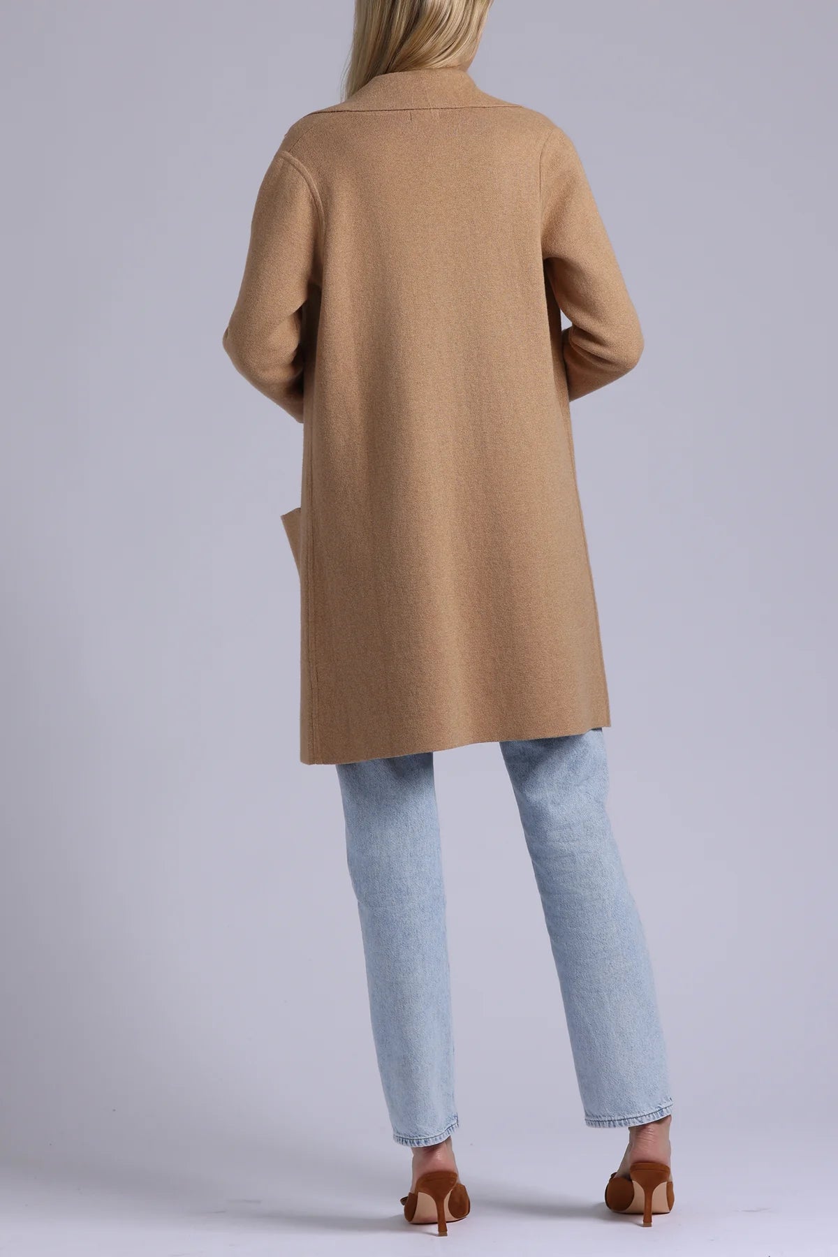 Cotton Cashmere Solid Double Face Notch Collar Coat