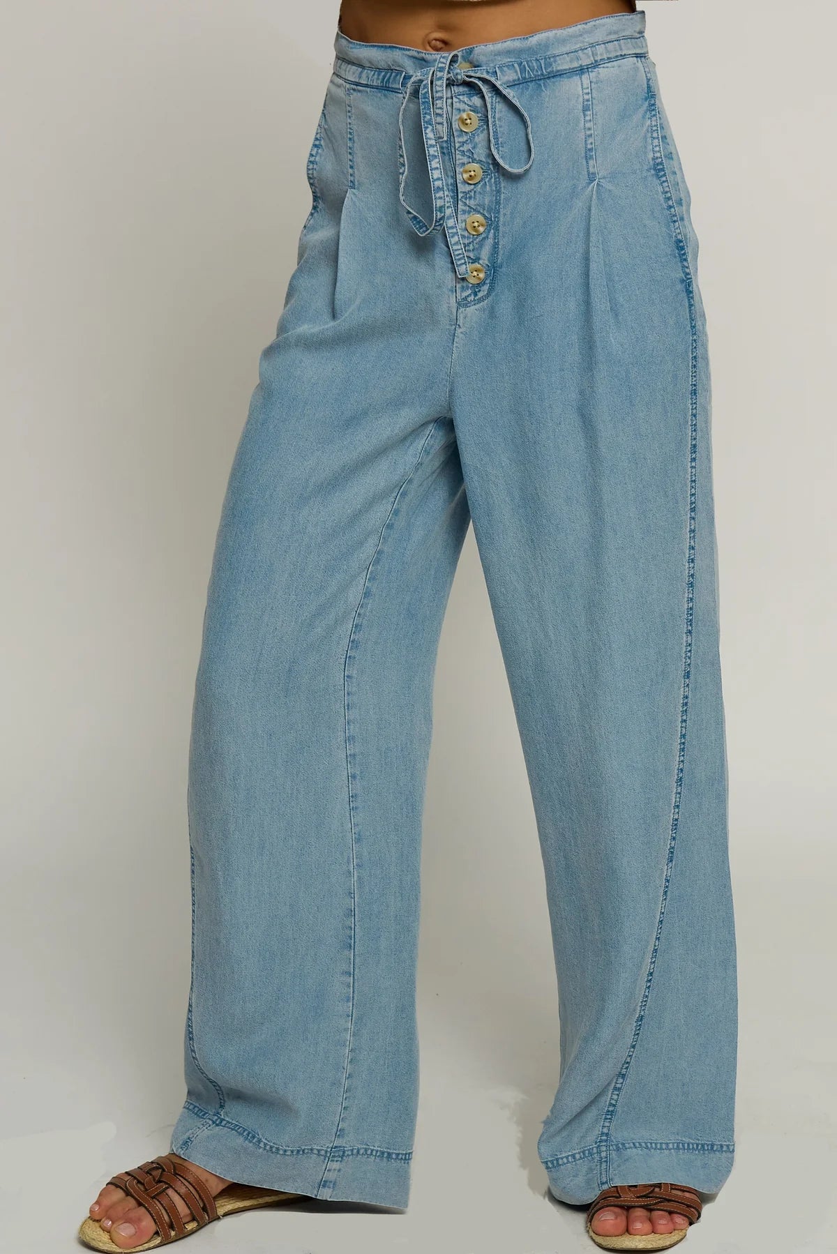 Denim Wide Leg Pant