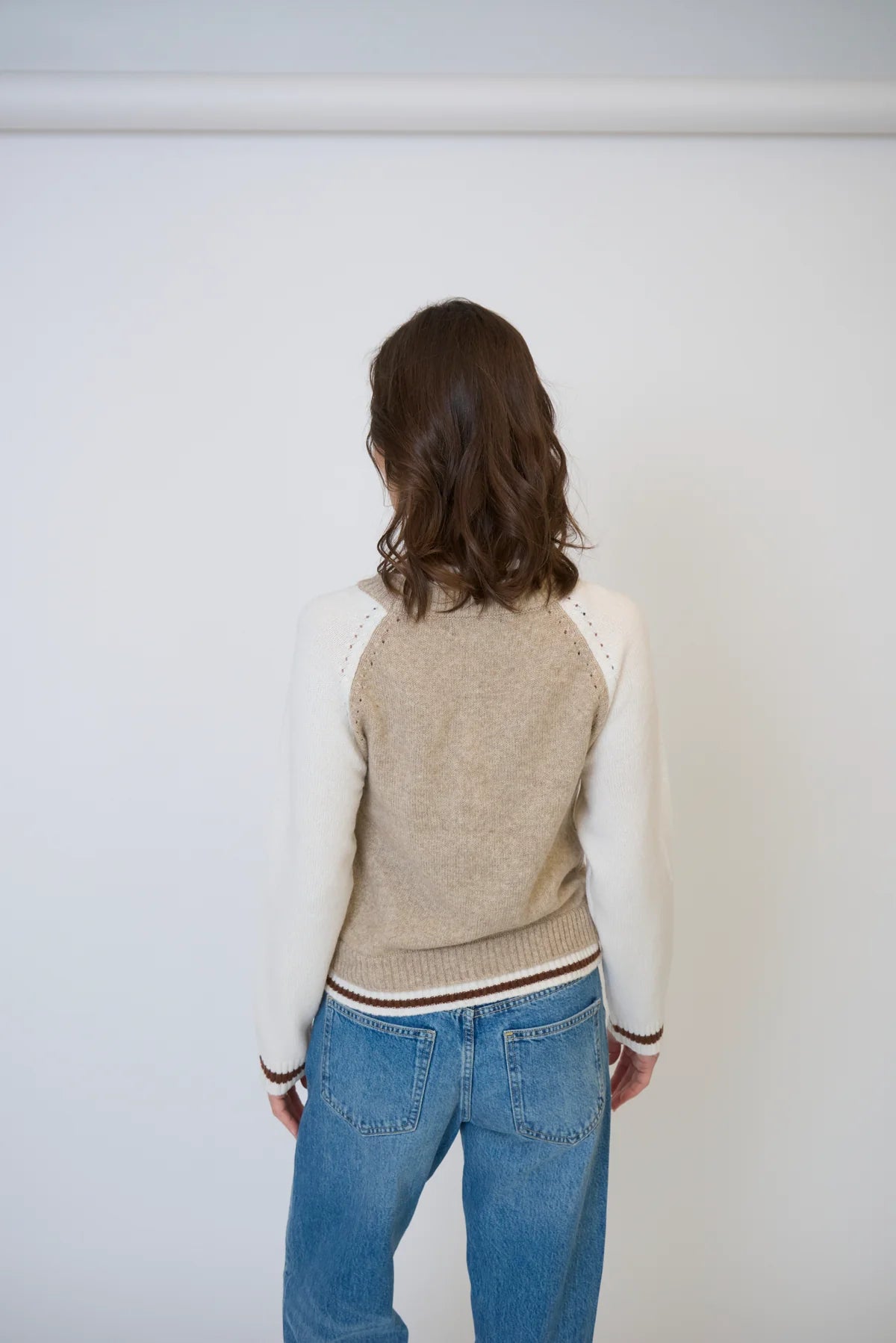 Olivia Baseball Sweater Oat