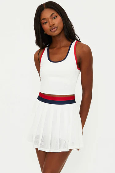 Ash Top Cherry Indigo Colorblock