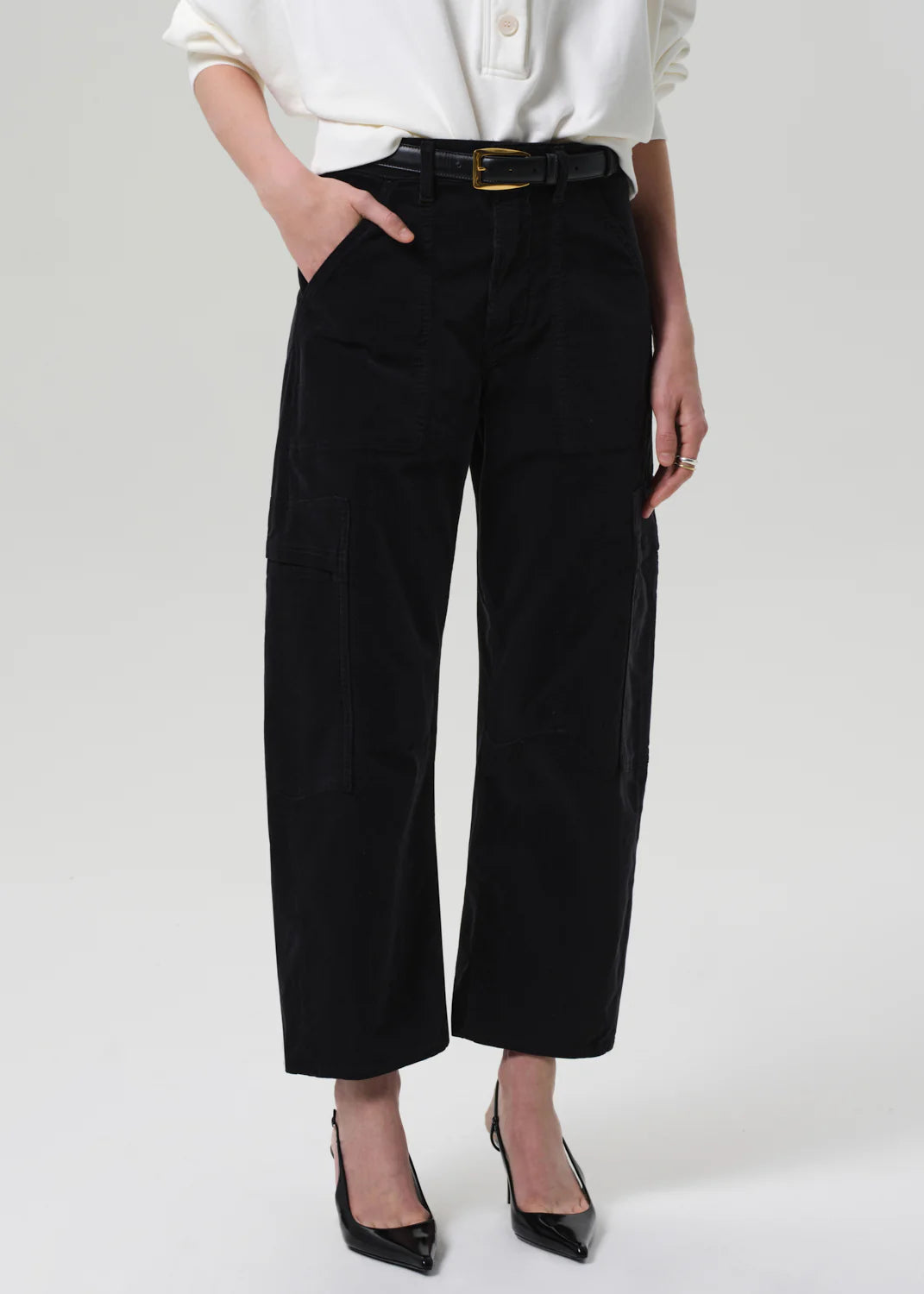 Marcelle Cargo Corduroy Charcoal