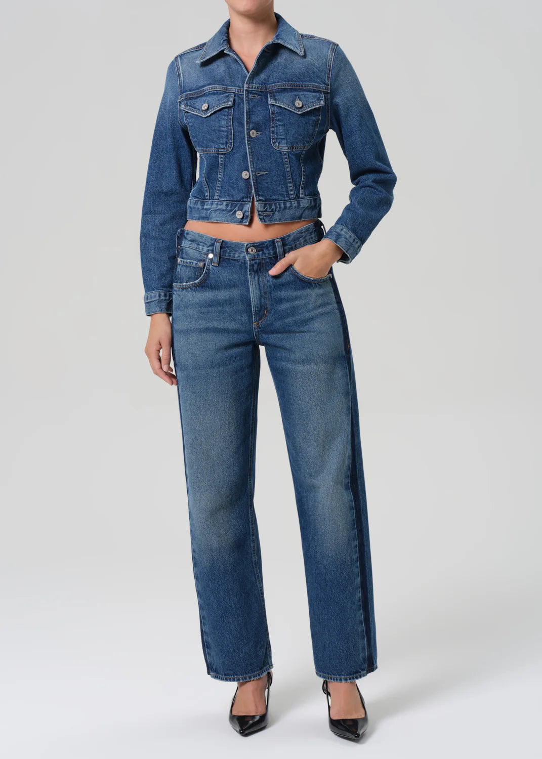 Charisse Shrunken Jacket In Briar