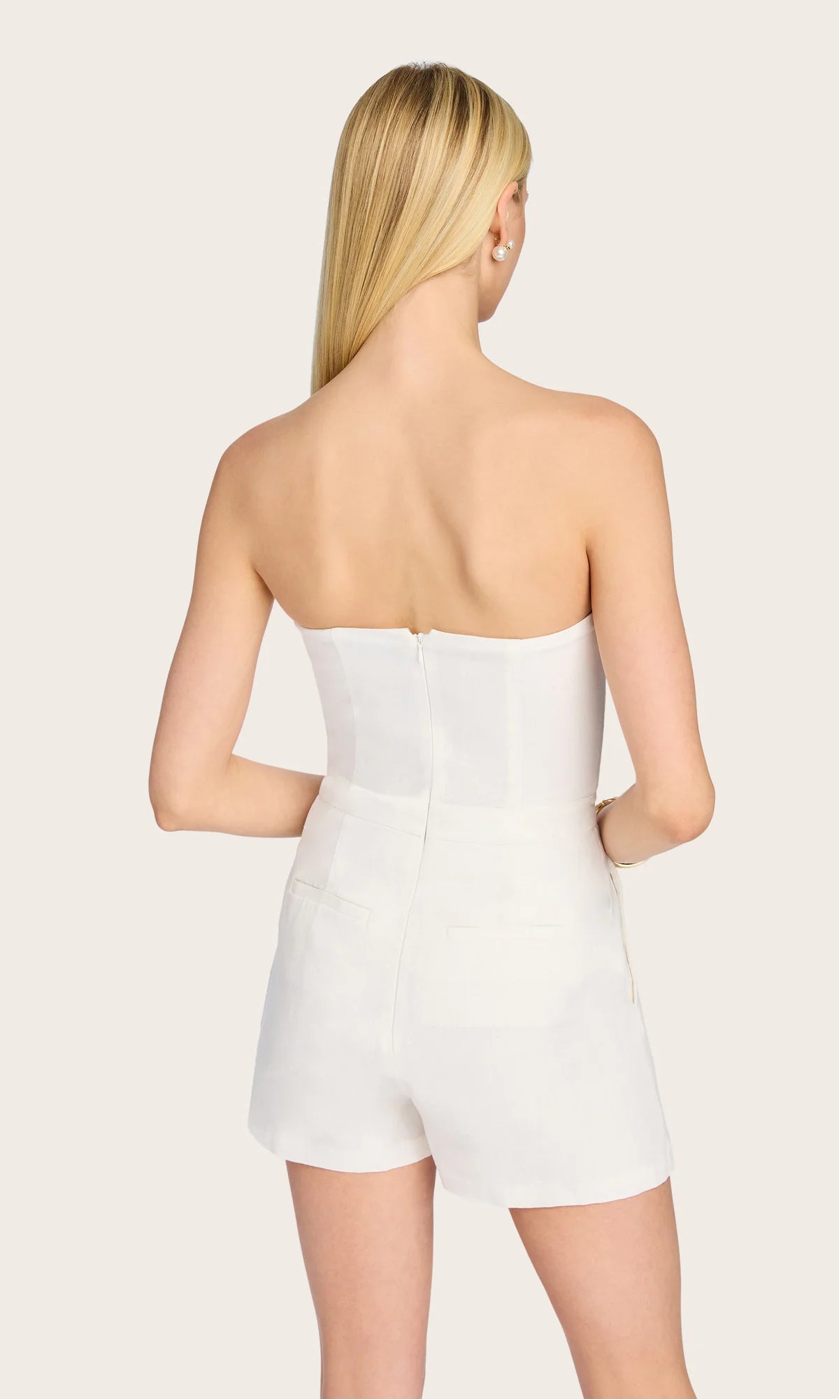 Carine Linen Romper White