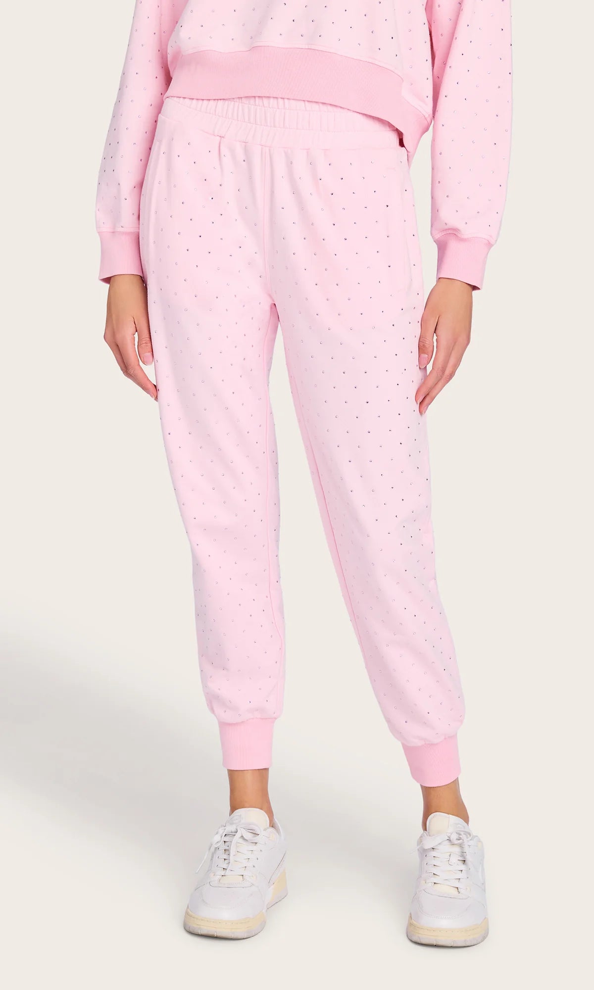 Ruel Crystal Sweatpants Pink