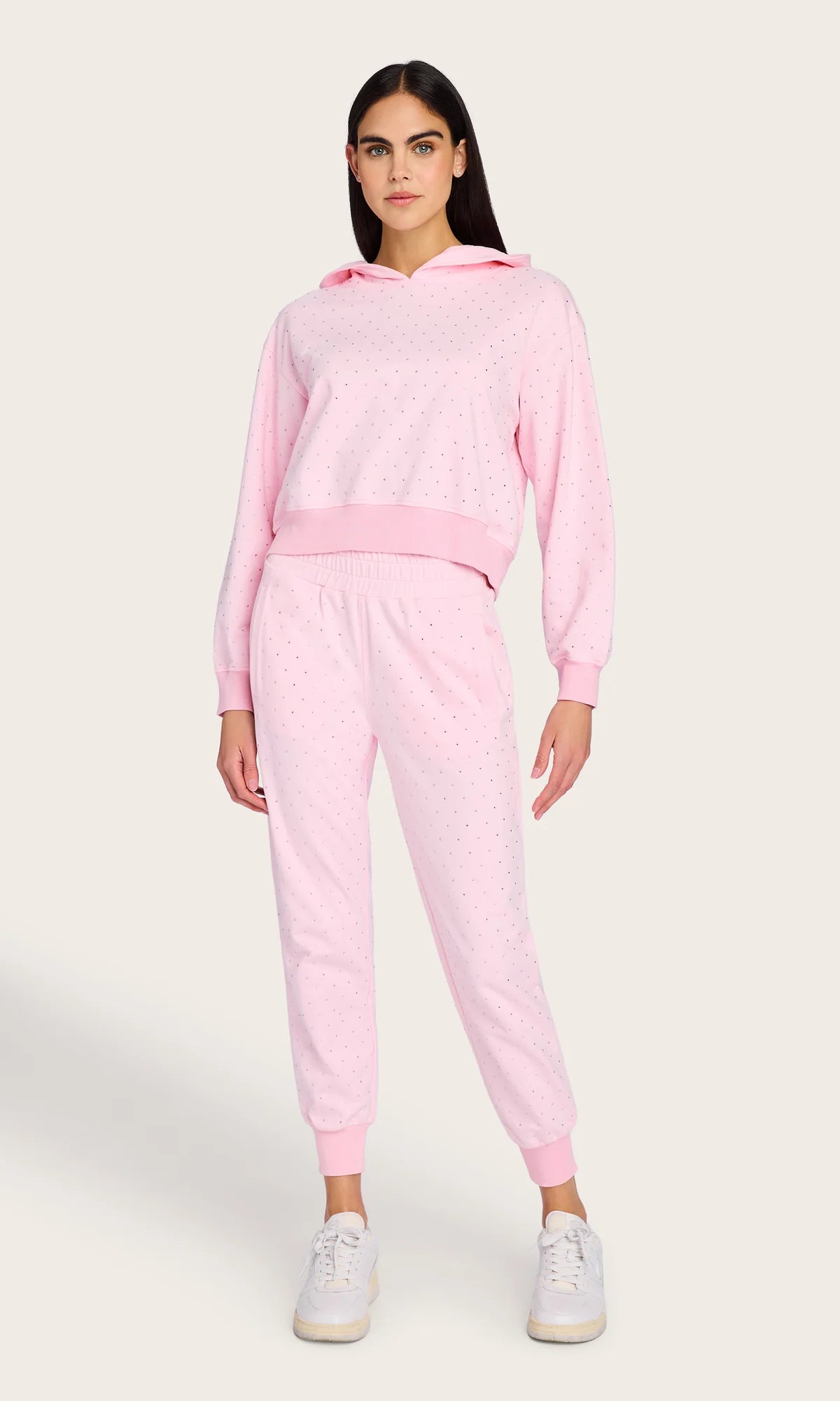 Ruel Crystal Sweatpants Pink
