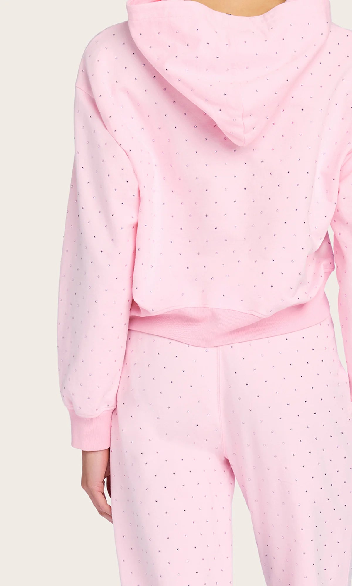 Renae Crystal Hoodie Pink