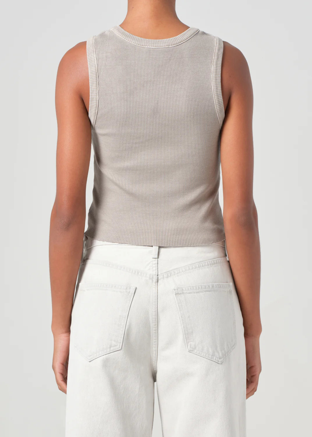 Poppy Shrunken Tank In Drab